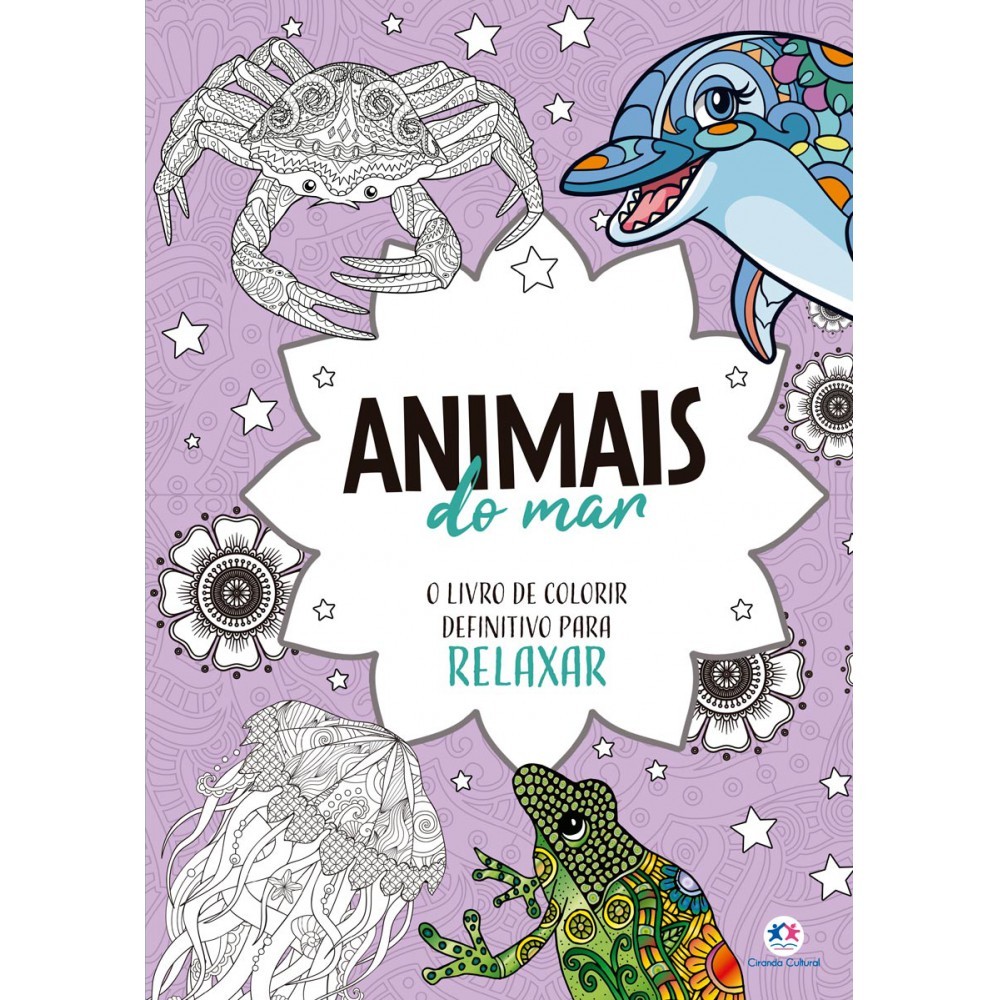 Livro Animais do Mar - Livro de colorir e relaxar mandalas
