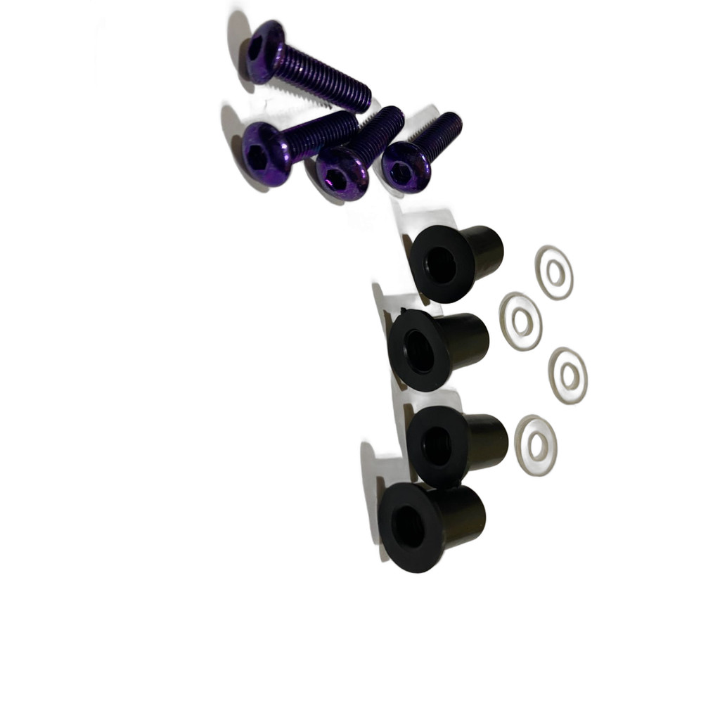 4 Parafusos Bolha Nmax PCX 160 CITYCOM CB Aço Com Buchas COR:ROXO