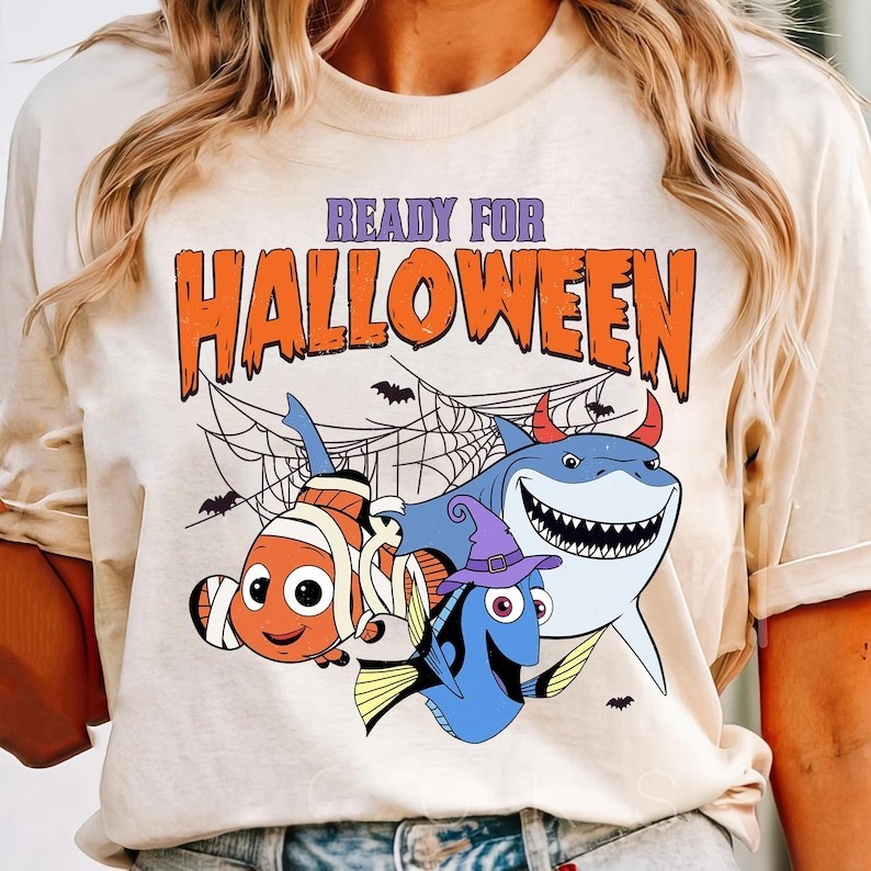 Camiseta Feminino Bruce Dory Nemo Ghost Fish Vintage Blusa Unissex Algodão Premium Streetwear Envio Imediato