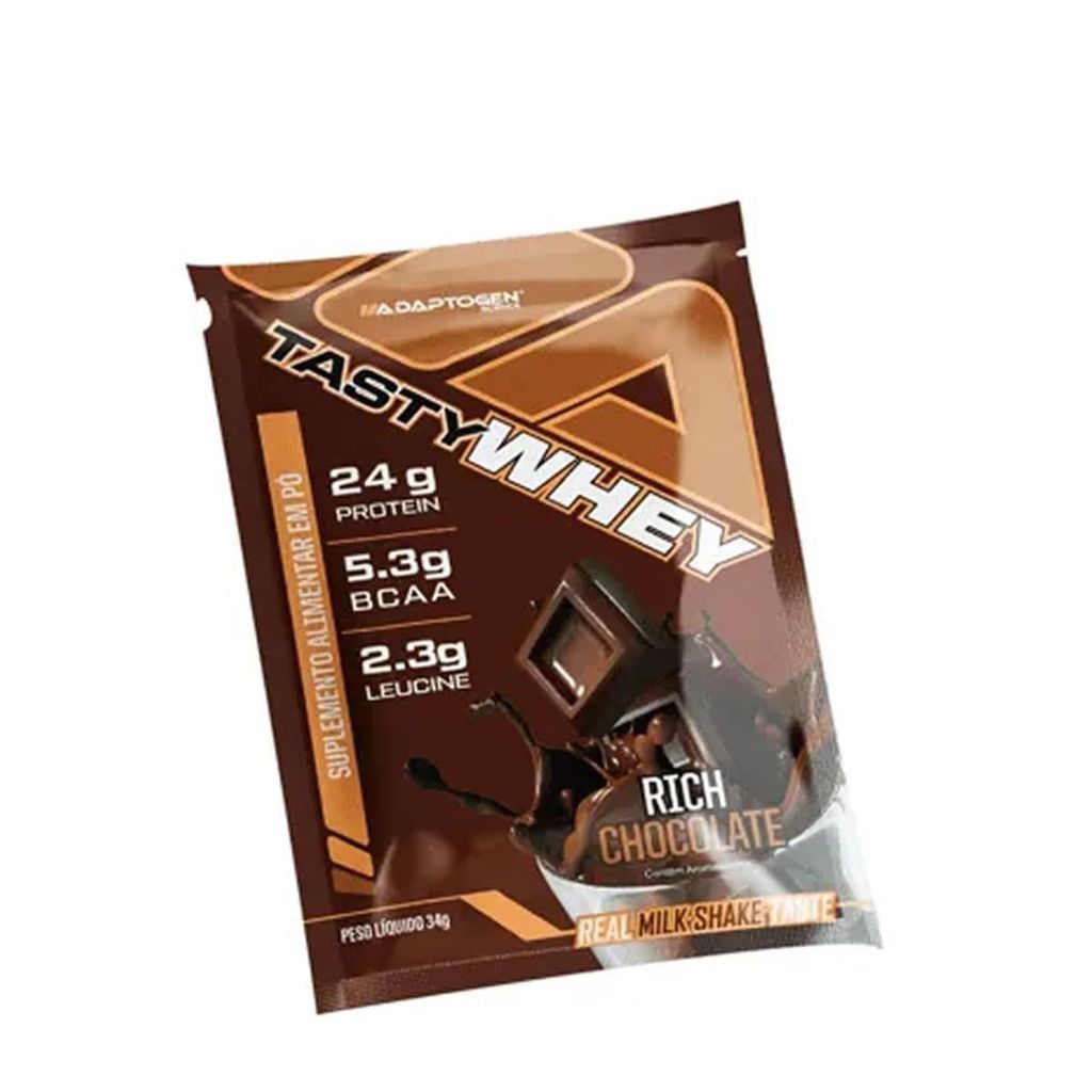 Tasty Whey 3W - 1 Sachê 34g Rich Chocolate - Adoptogen em Oferta na Shopee