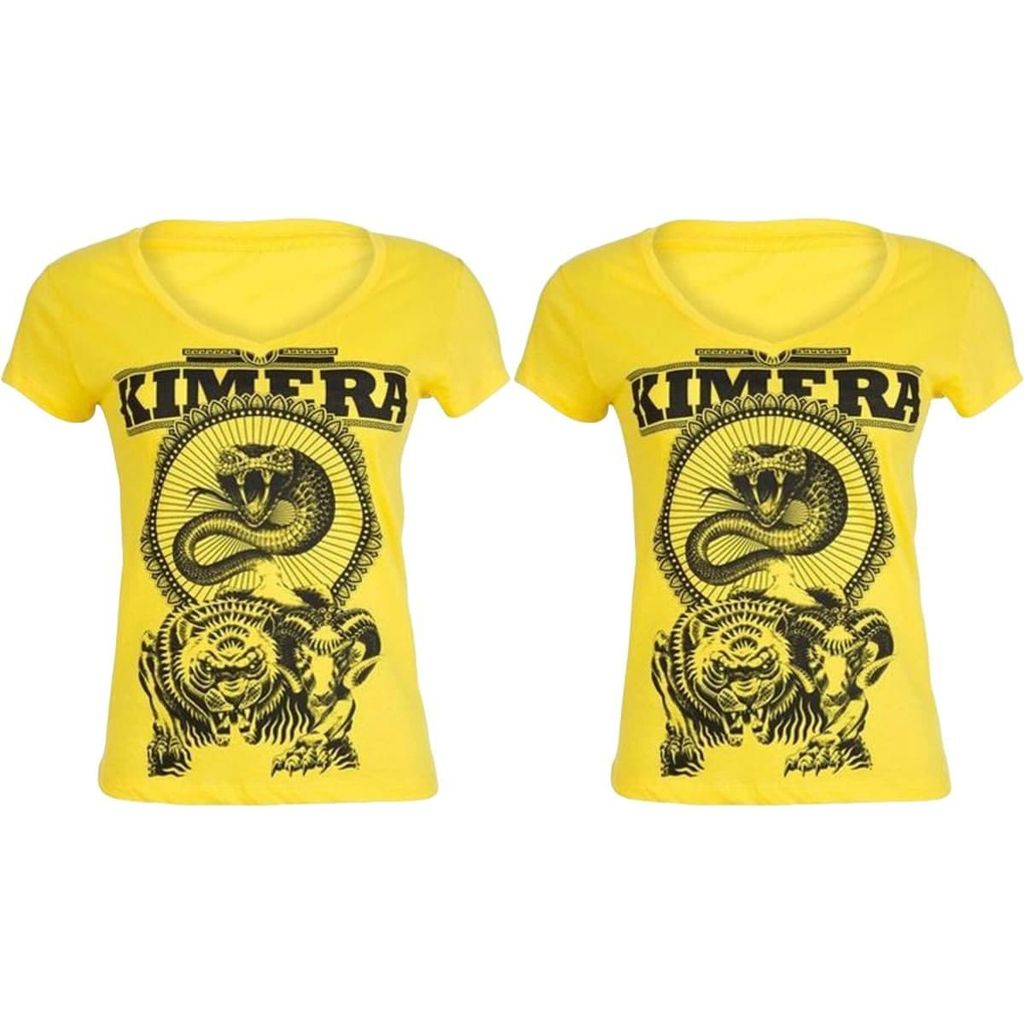 Kit 2X Camiseta Feminina Baby Look - Iridium Labs Kimera Amarelo M - Iridium Labs