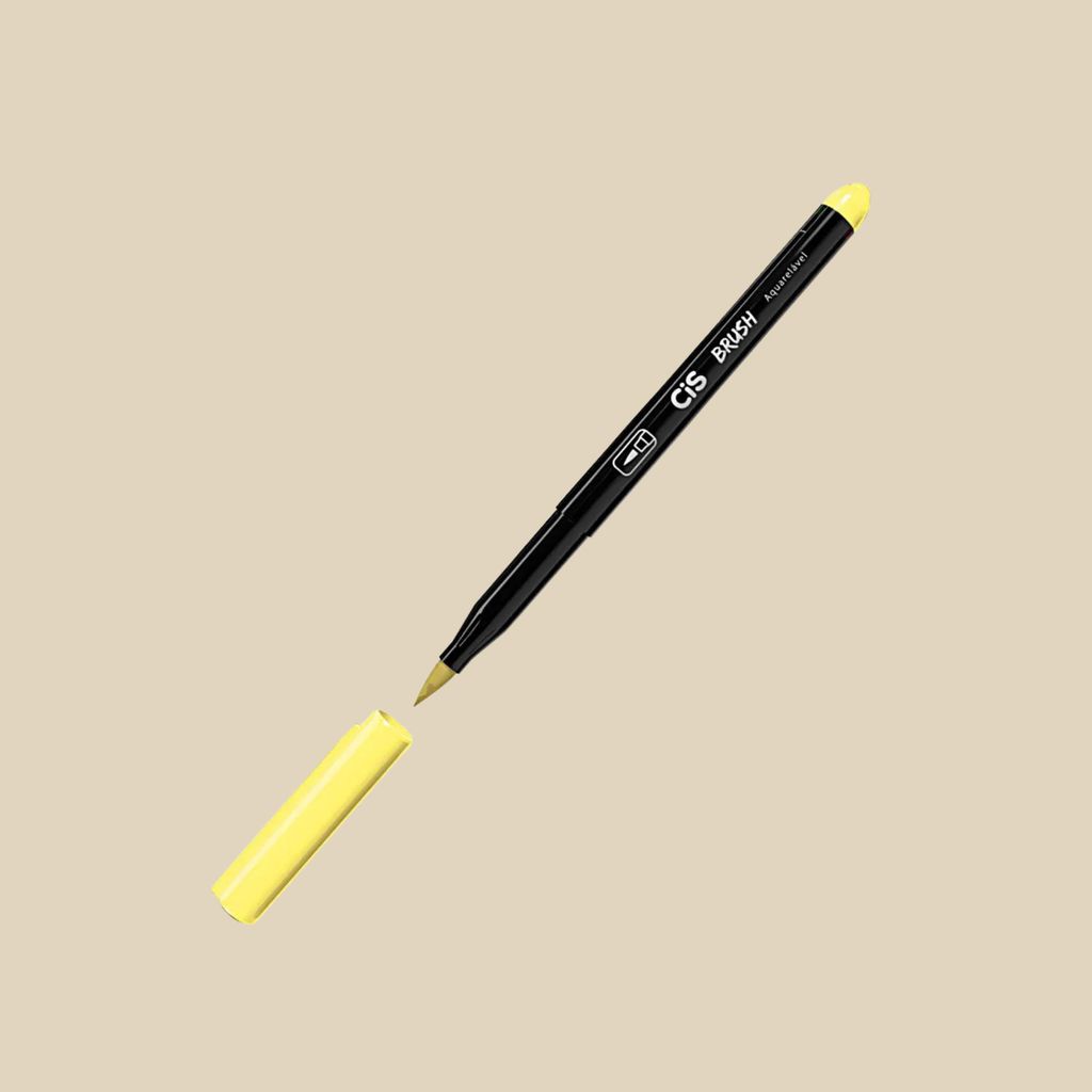 Caneta Pincel Brush Aquarelável Amarelo Claro 26 Cis  -