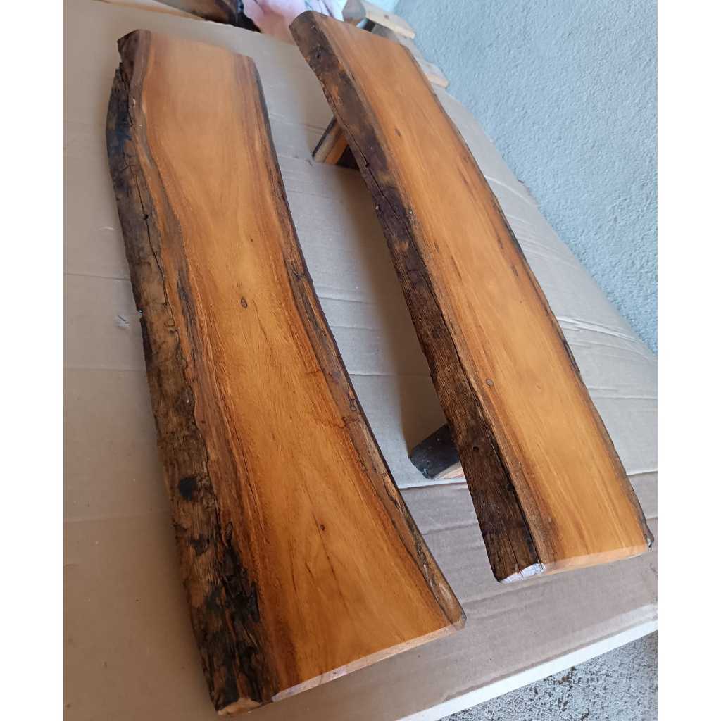 Kit sobreposição madeira maciça com pés rústicos para frios em Oferta na Shopee