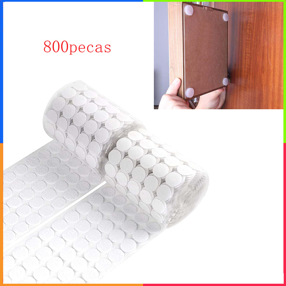 Adesivo redondo de fixação de item de velcro, adesivo de velcro com adesivo branco de velcro