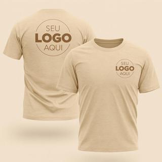 Camiseta Personalizada Basica Estampada Uniforme Empresa 100% Algodão Logo em Oferta na Shopee