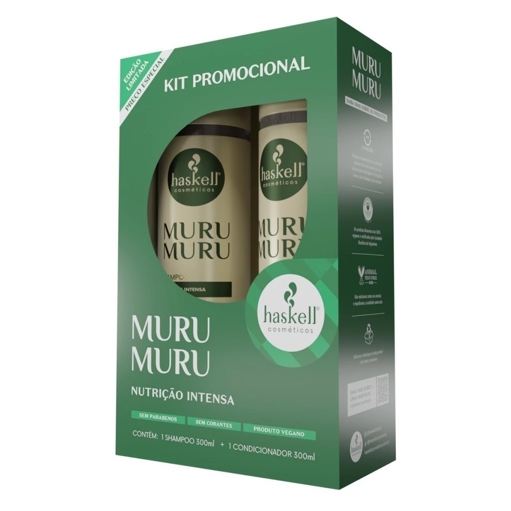 Kit Murumuru 300ml Haskell | Shampoo + Condicionador em Oferta na Shopee
