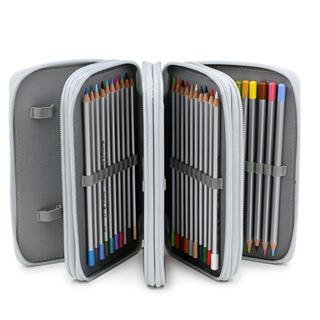 estojo escolar 72 furos de cor quatro camadas organizador de lápis grande capacidade box em Oferta na Shopee
