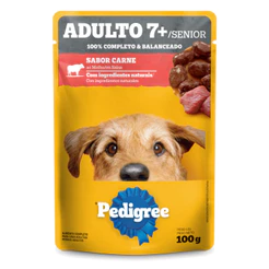 Ração Úmida Sache Pedigree Para Cães Sênior +7 Anos De Porte Pequeno Carne Ao Molho 100g
