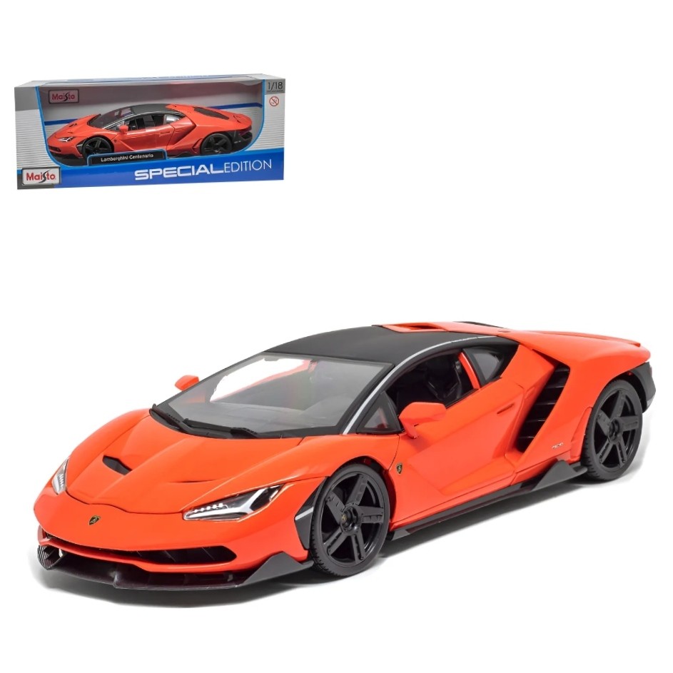 Miniatura Carro Lamborghini Centenário - Laranja - 1:18 - Maisto