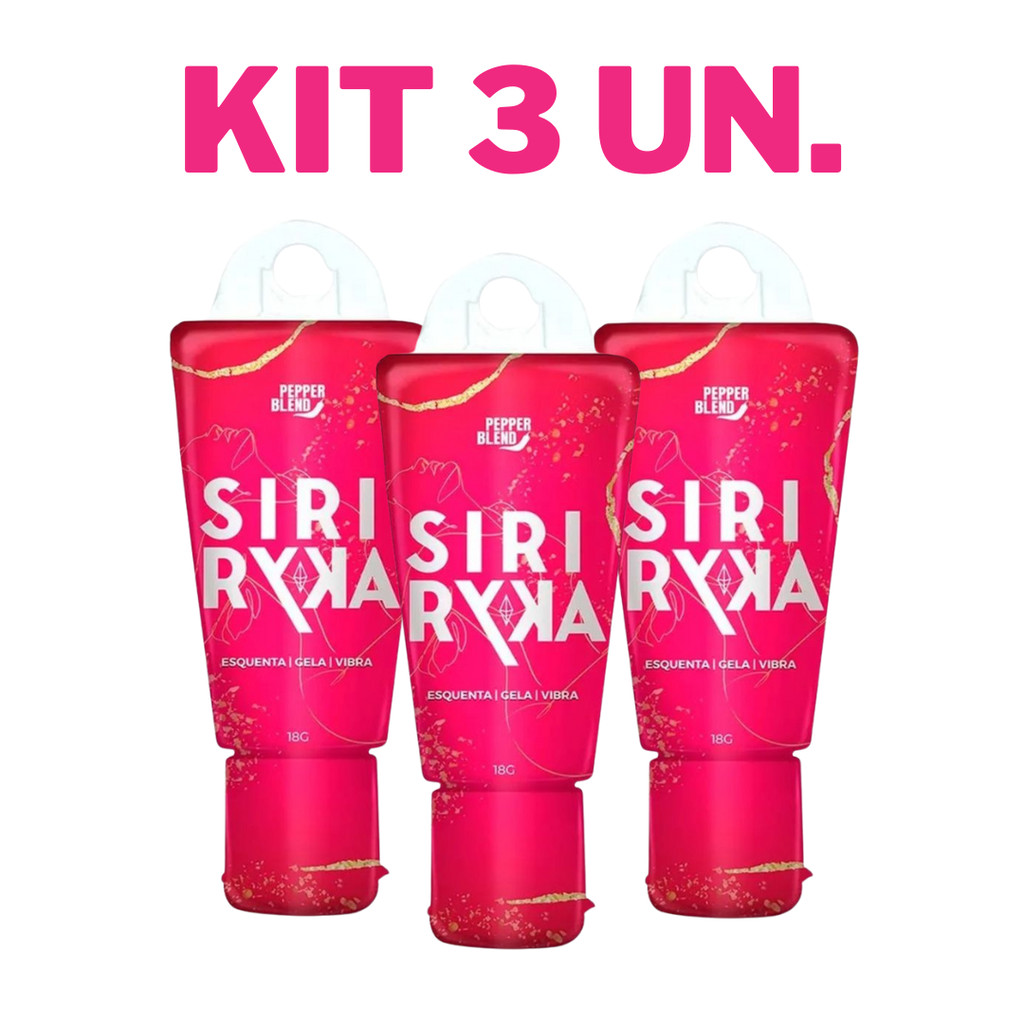 KIT 5 UNIDADES LUBRIFICANTE SIRIRYCA 18g | EXCITANTE FEMININO FACILITADOR DE ORGASMO em Oferta na Shopee