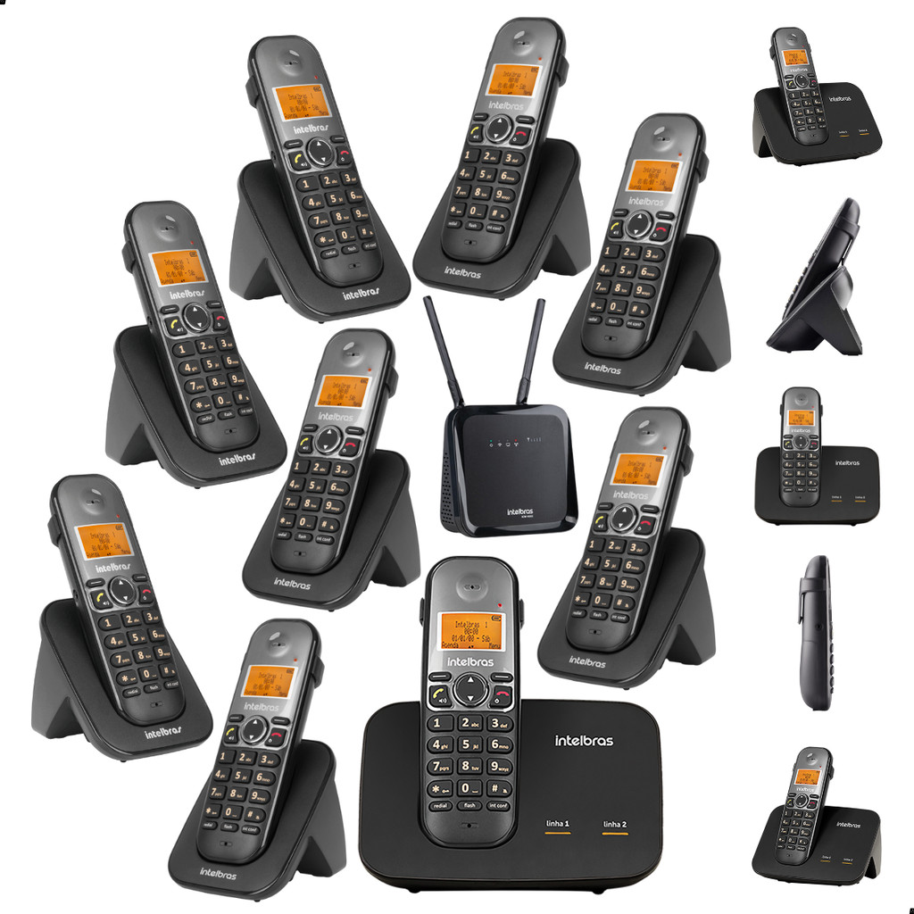 Telefone Intelbras TS 5150 Para Chip 4G com Bina Viva Voz Ótimo Alcance e 8 Ramais Para Empresa