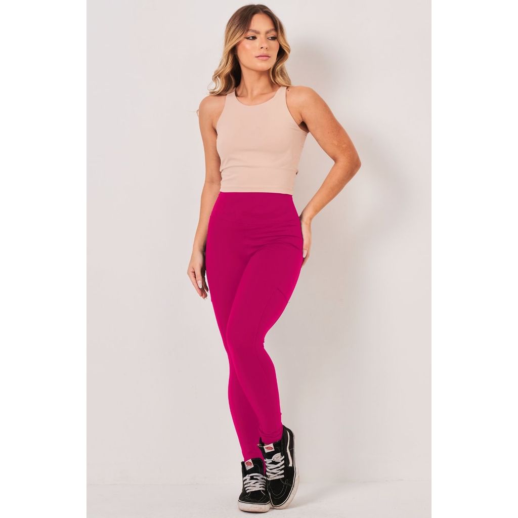 Calça Feminina Fashion Fitness Planet Girls Rosa em Oferta na Shopee