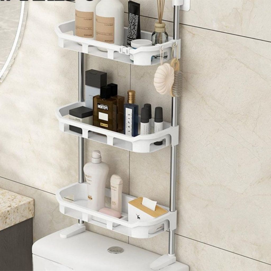 Organizador Banheiro Cozinha Prateleira 3 Andares Plástico Rígido Rack Organizador de Banheiro em Oferta na Shopee