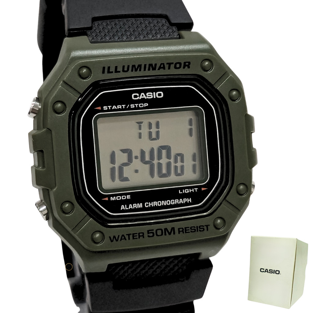 Relógio Casio Digital Illuminator Masculino W-218H-3AVDF em Oferta na Shopee
