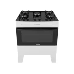 Fogão Itatiaia Electra Glass Pluss Piso 5 Bocas Branco Mesa De Vidro Bivolt (3700000487)