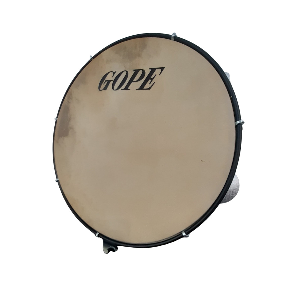 Pandeiro Gope Iniciante 12'' 7 Afin Pele Couro Envernizado