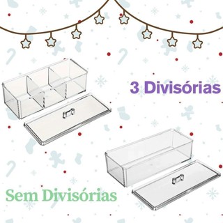Cesto Organizador De Maquiagem Algodão Cotonete Transparente Acrílico Com Tampa 23x9,5 Brinco Caixa em Oferta na Shopee