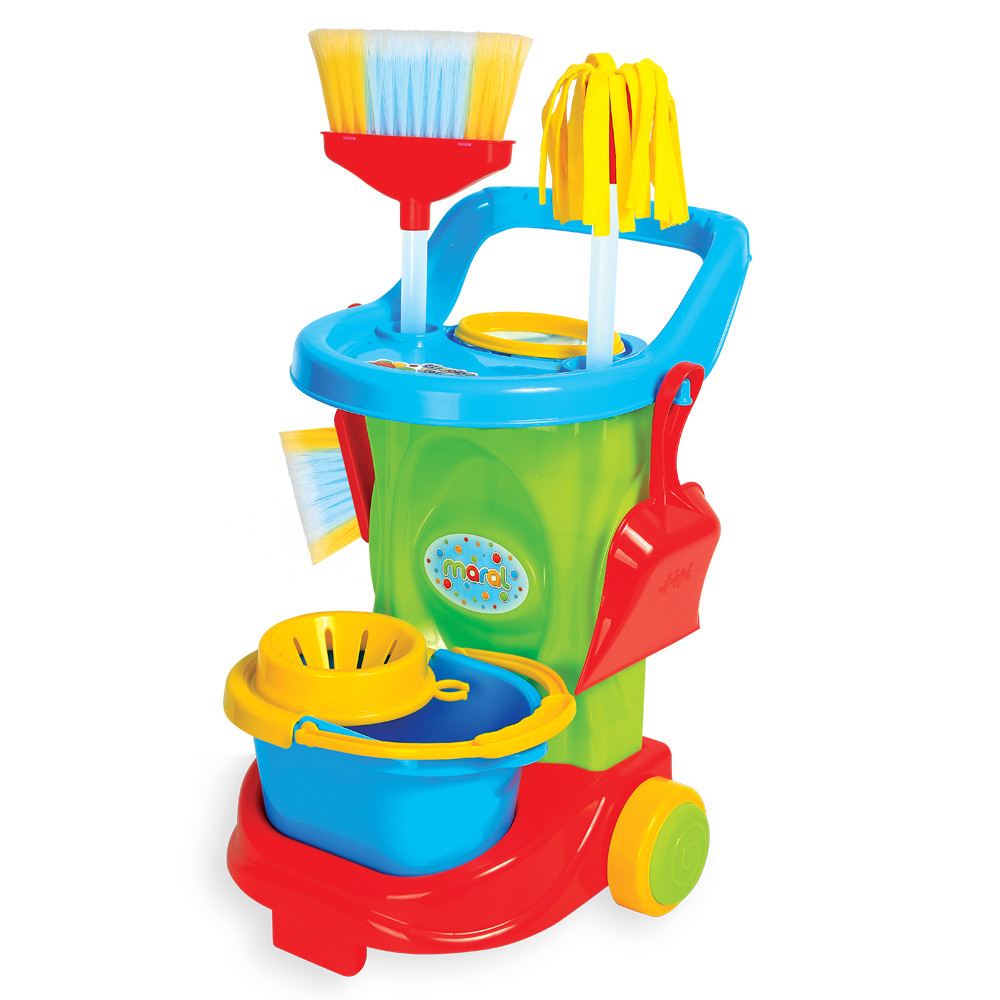 Kit De Limpeza Carrinho Cleaning Trolley Colorido 1098 Maral