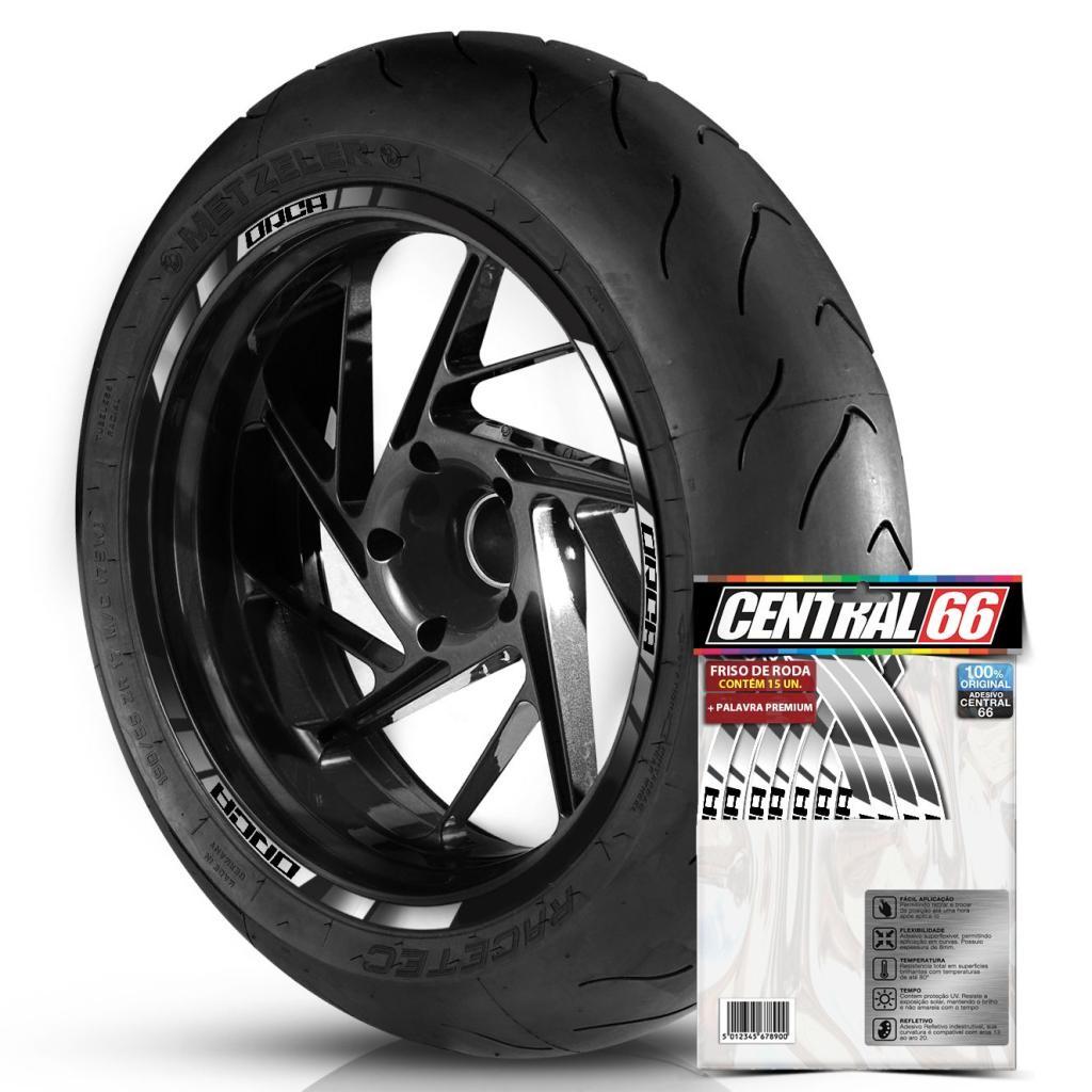Adesivos Friso de Roda Kit M2 Compativel com Orca Cores Refletivo Aro 13 ao 22 8mm Kit Completo Filete Moto