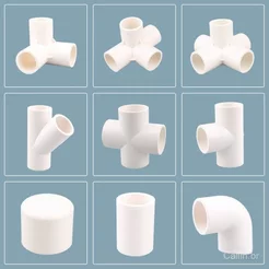 1pc 20 25 32mm Conector De Tubo De PVC Branco Cotovelo Reto T Juntas Cruzadas Adaptador De Tubulação De Água 3 4 5 6 Man