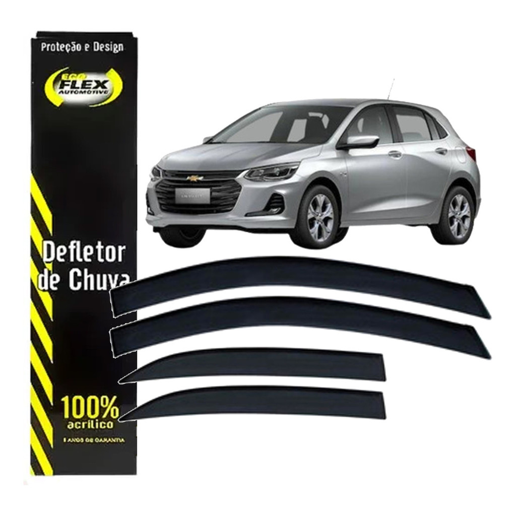 Calha Chuva Defletor Carro Onix Plus Hatch 4 P 2020 A 2025 Fume em Oferta na Shopee