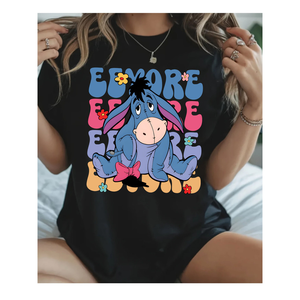 BR Moonlight Camiseta Feminina Eeyore Burro Azul Disney Estampada Confortavel Fofa Estilosa Casual