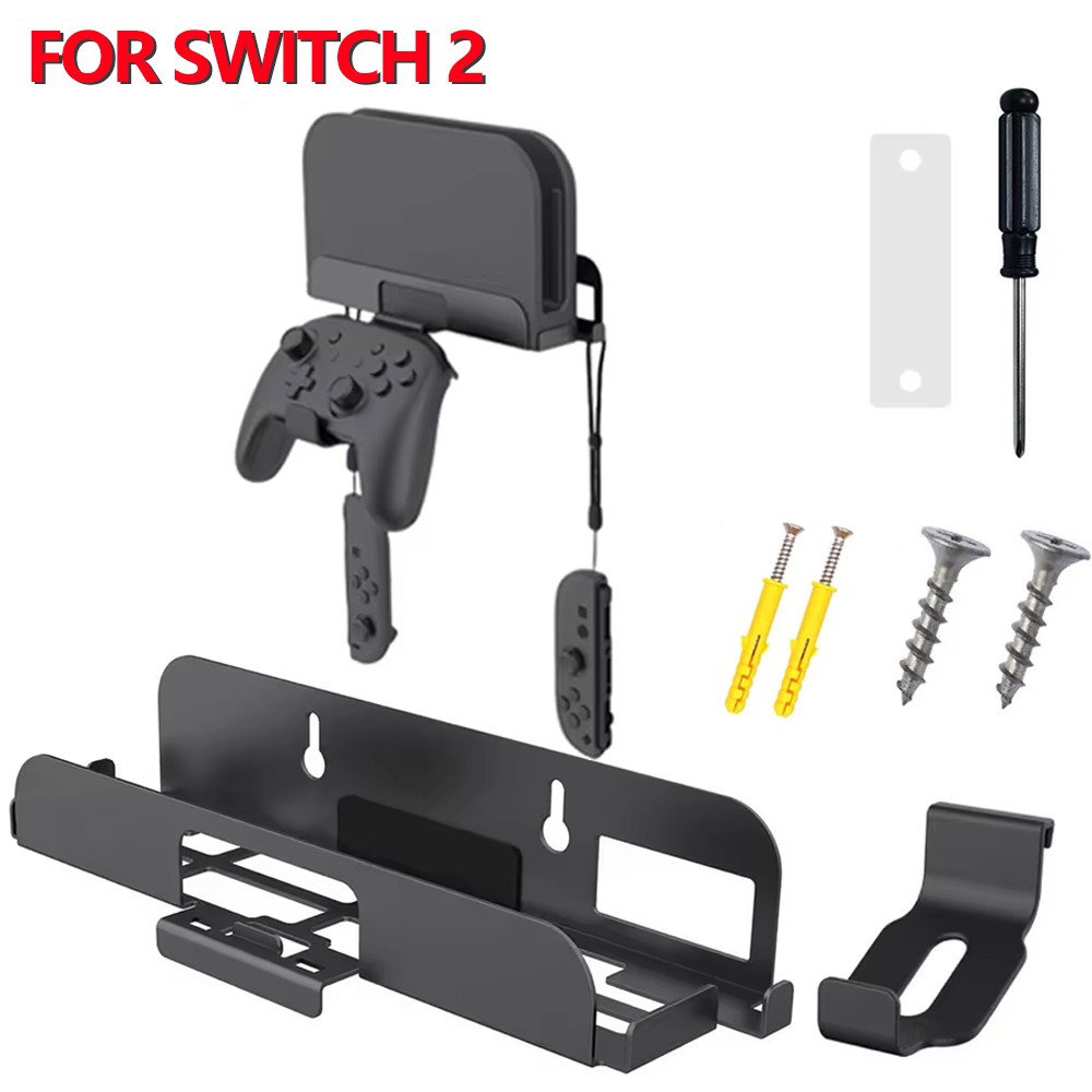 Suporte de Parede para Nintendo Switch 2, Suporte para Console, Suporte para Joystick, Suporte para Controle, Rack de