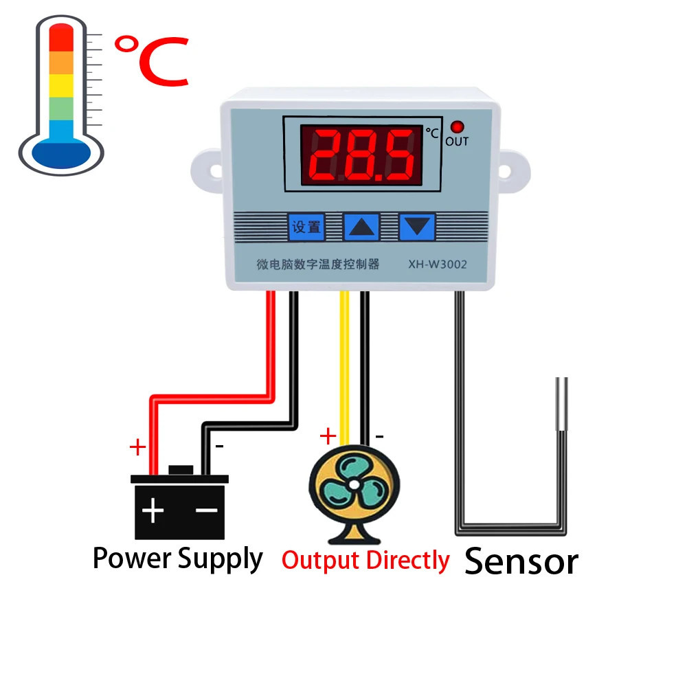 Controlador de Temperatura -Termostato Digital 110v-220V W3002 Cervejeira Chocadeira freezer geladeira aquecedor digital
