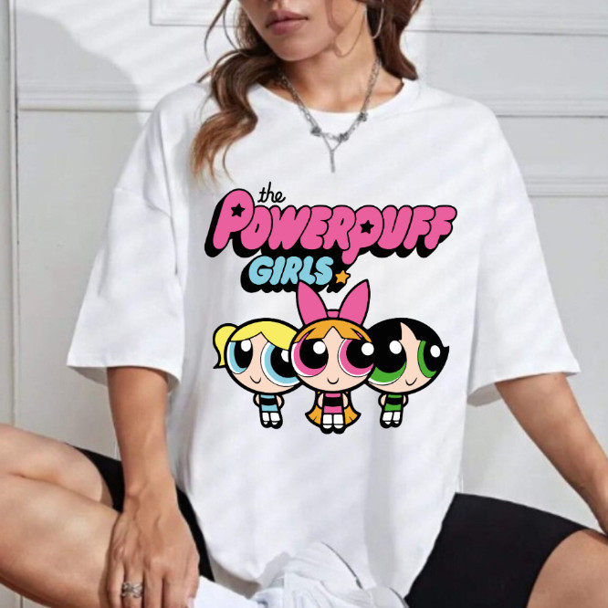 Camiseta Feminina Oversized As Meninas Superpoderosas Gym 100% Algodão