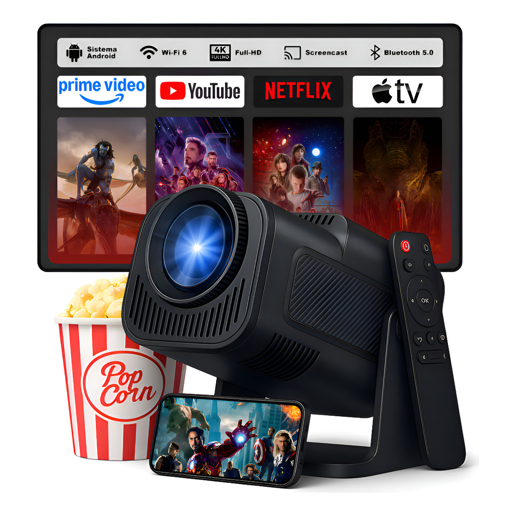 Projetor Hy320 Mini Portátil 4k Hd Android 110v/220v