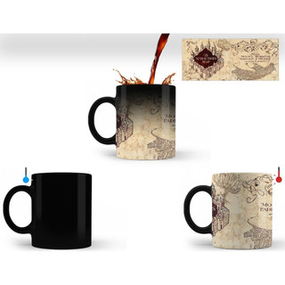 Caneca Mágica Harry Potter Mapa Do Maroto Mega Oferta Presente Divertido Criativo