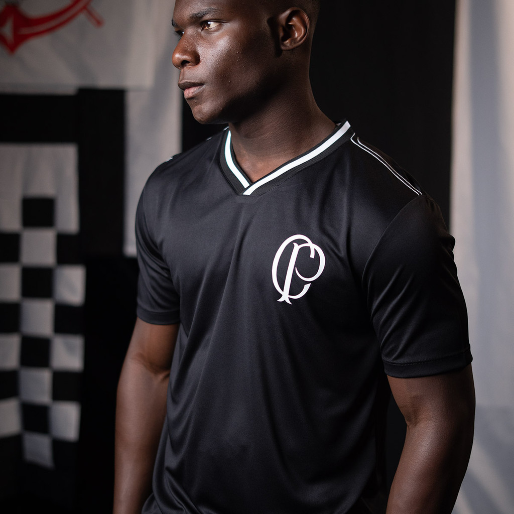 Camisa Corinthians CP 1910 Dry Preta Vibe Masculina Oficial em Oferta na Shopee