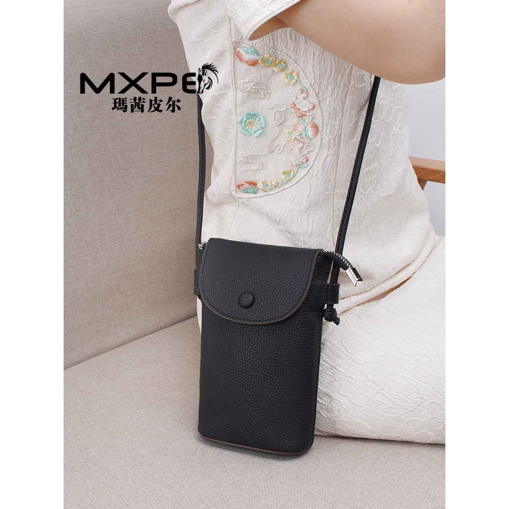 Bolsa para celular de couro genuíno genuíno 2026 novo estilo elegante All-Match 