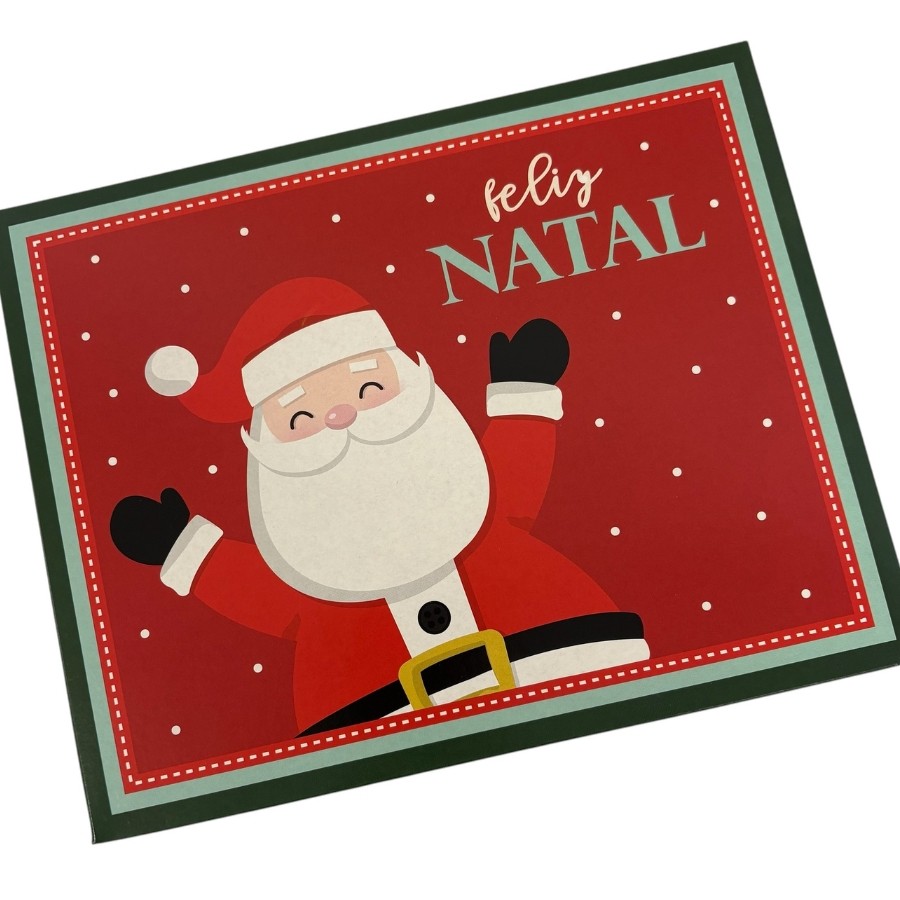 Caixa Retangular para Presente - Tampa/Fundo New - Nicolau - G 30x24x6cm - 1 unidade - Cromus - Rizzo