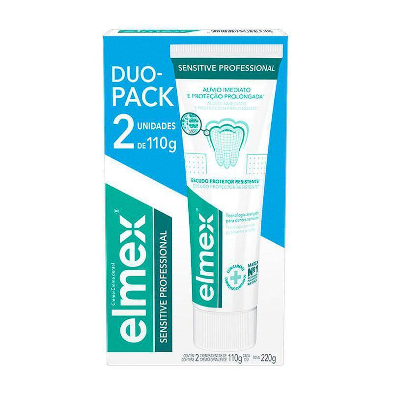 Kit Elmex Sensitive Profissional Creme Dental 2 Unidades 110g Cada em Oferta na Shopee