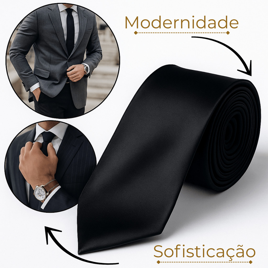 Gravata Slim clássica para padrinho casamento elegante masculina adulto cor lisa