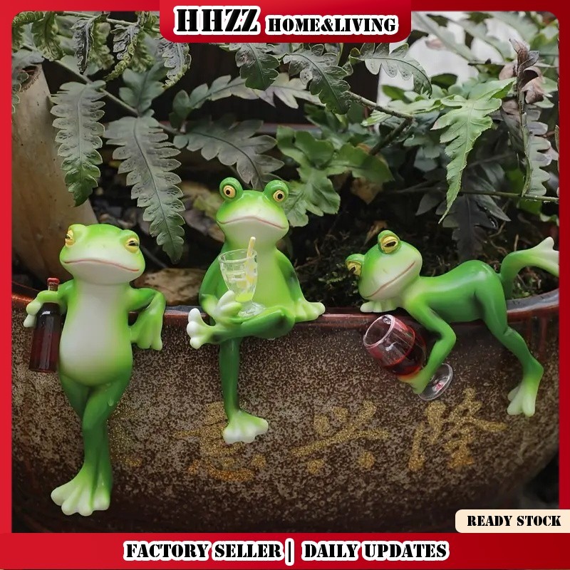 Sapo Resina Vaso De Flores Decoração De Plantas Diversão Simulação Ao Ar Livre Animais em Oferta na Shopee