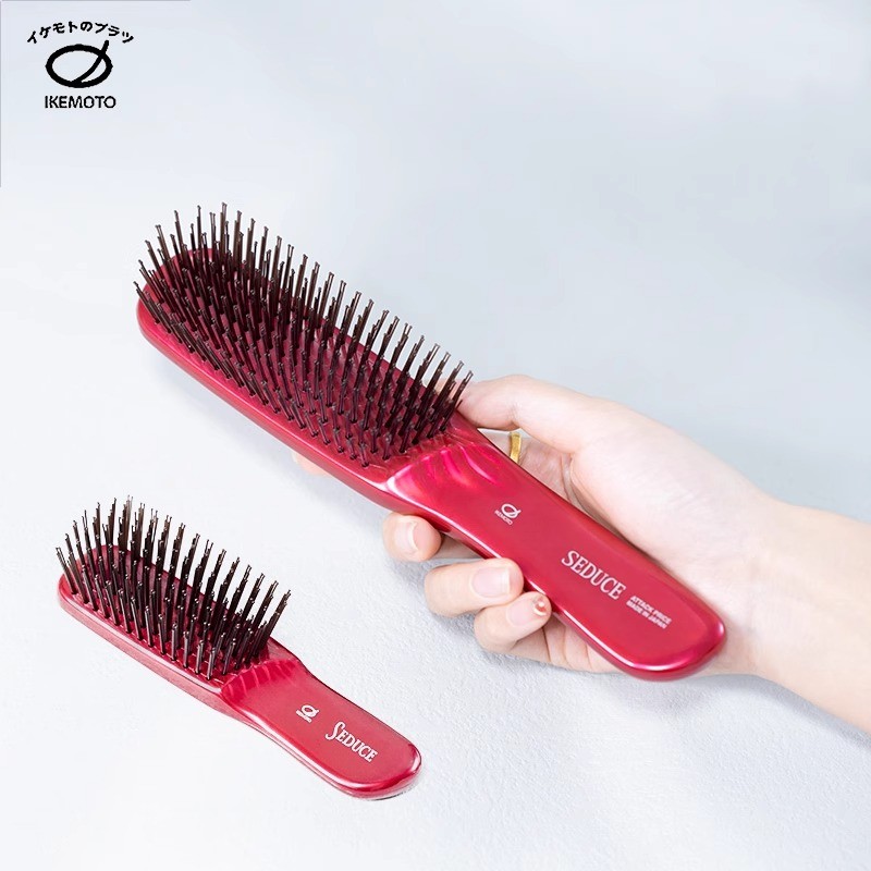 Ikemoto ikemoto japão importado pente massagem do couro cabeludo portátil Anti-estático costelas pente senhoras cabelo l