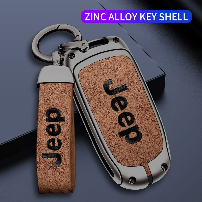 Tampa Da Chave Jeep Para Do Carro Em Liga De Zinco Fob Renegade Compass Grand Cherokee Acessórios 3841