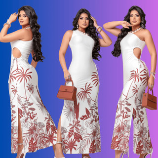 Vestido Longo Feminino em Sedinha Premium Leve e Soltinha – Look Natural e Confortável Evento