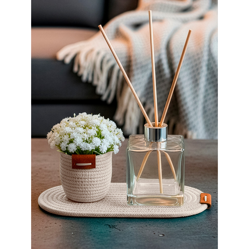 Difusor de ambiente Kit Lavabo Aromatizador Arranjo de flor artificial Mosquitinho Sempre Viva Vaso decorativo Boho Chic