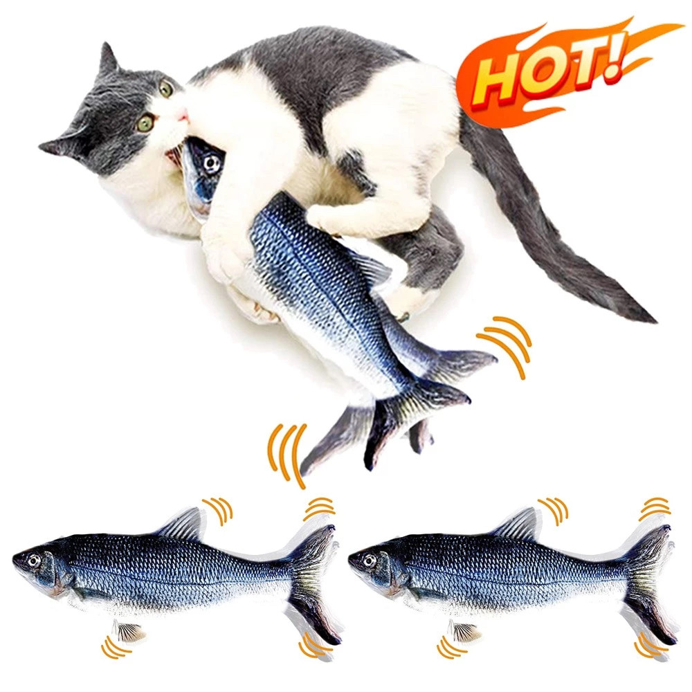 Brinquedo Peixe Elétrico Recarregável para Gato e Pets em Oferta na Shopee