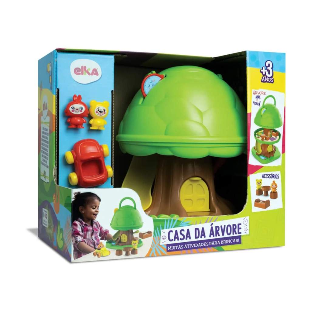 Brinquedo de Atividades Casa da Árvore com Acessórios Elka - 1214 em Oferta na Shopee