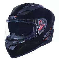 Capacete Asx City Solid Preto Brilho Sv Com Óculos Interno Solar