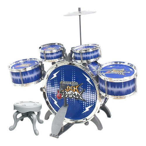 Bateria Rock Party Mod A Azul - Dmt6066Az