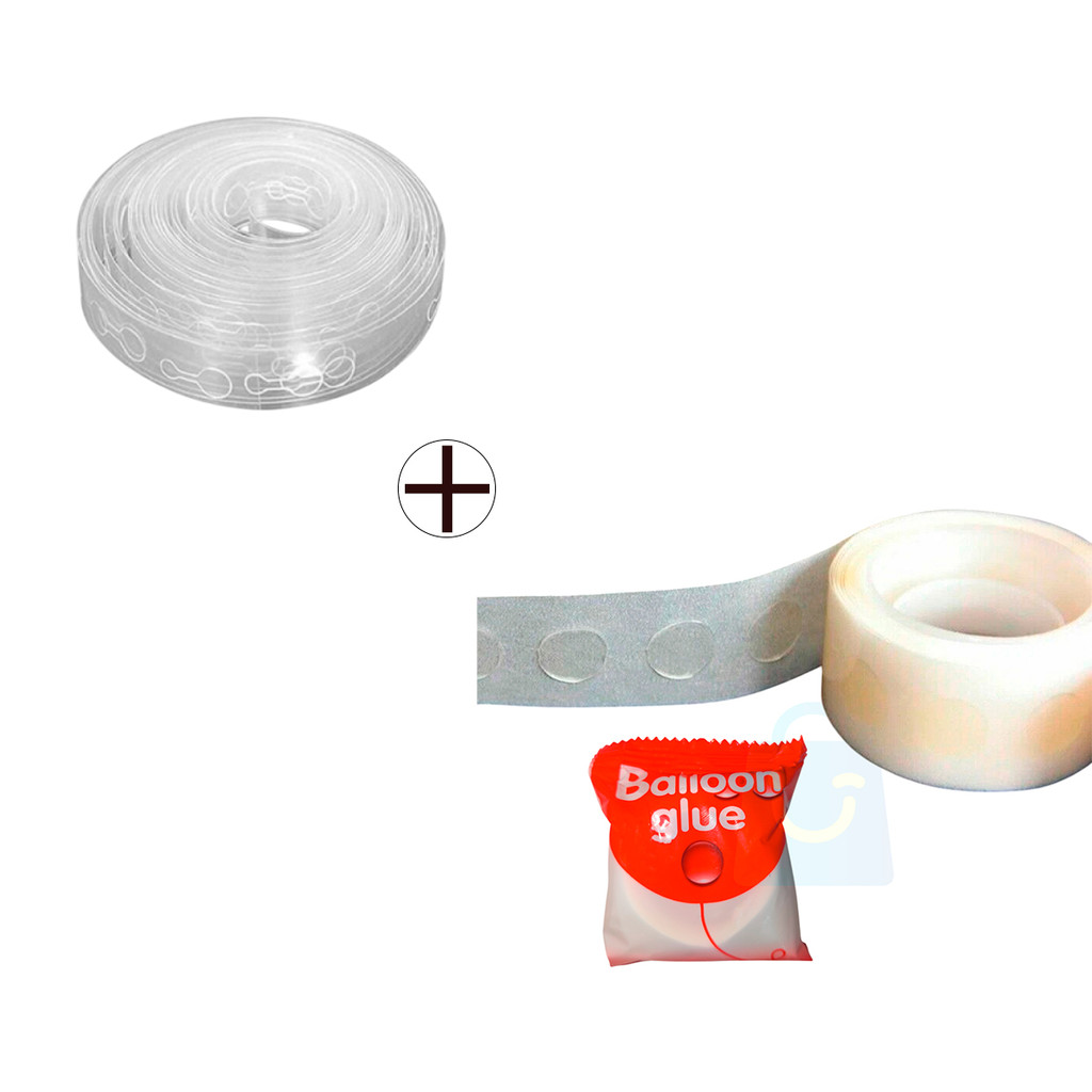 Kit Fita Arco Descontruído Bexiga + Fita Cola Adesiva Para Balão em Oferta na Shopee