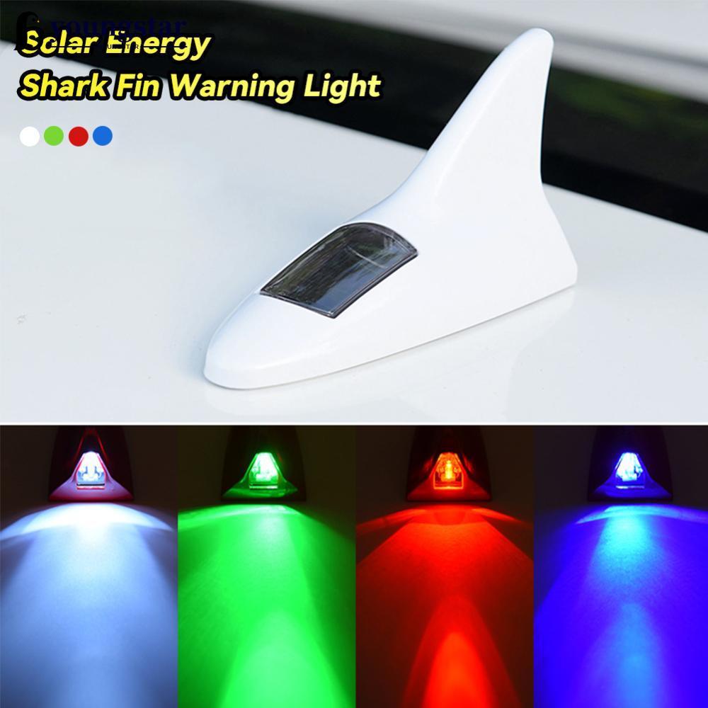 YOUNGSTAR Carro Energia Solar Antena De Barbatana De Tubarão LED Luzes Traseiras De Advertência 8 Telhado Automático Dec
