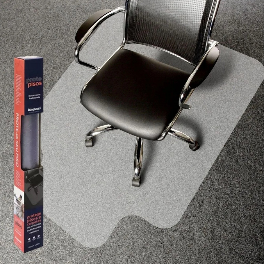 Protetor Piso Tapete Cadeira Rodinha Escritório Protege Superfícies Kapazi em Oferta na Shopee
