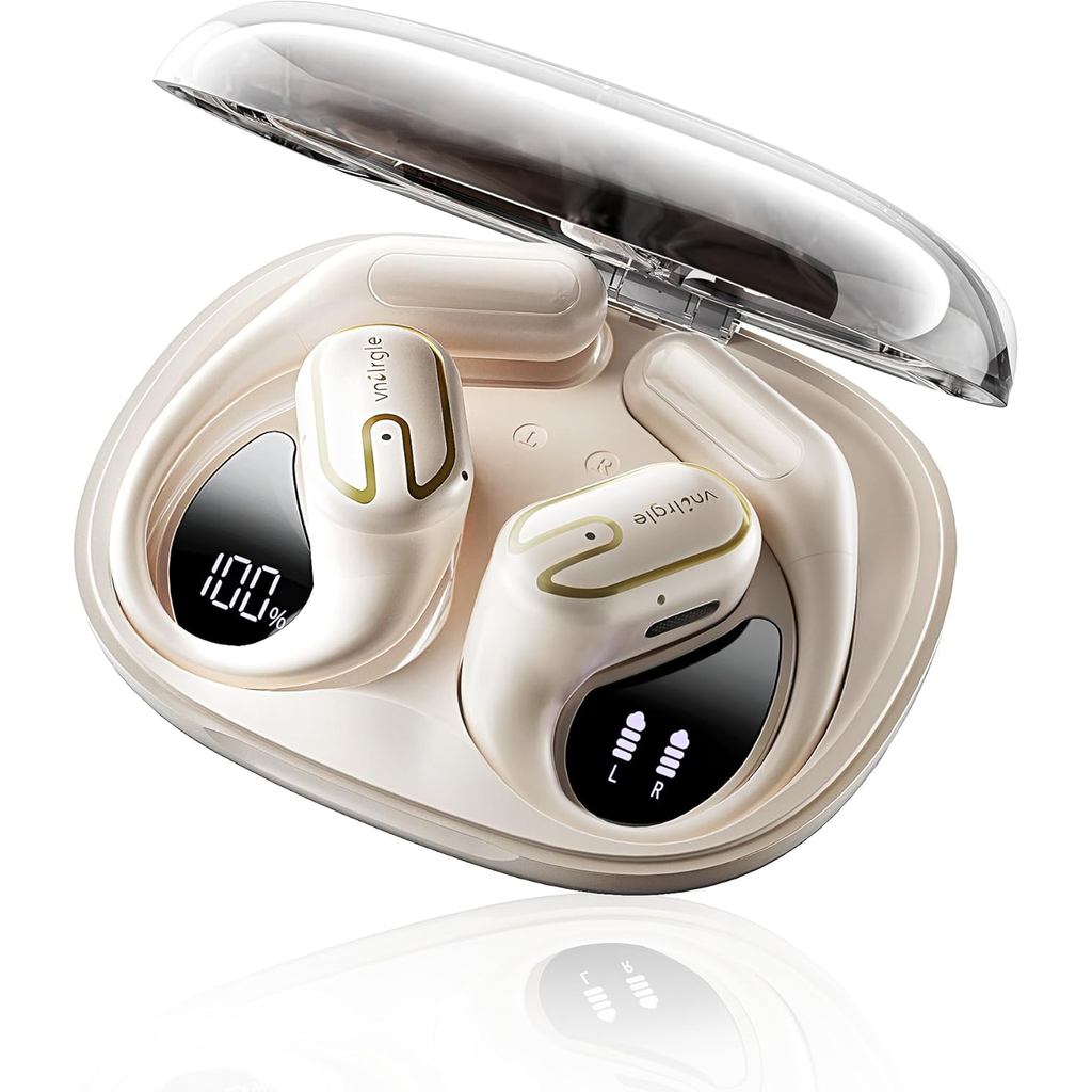 Fones de Ouvido Open Ear Atualizados 2026, Fones de Ouvido Over Ear com Gancho Ergonômico, Fones de Ouvido Bluetooth 6.0
