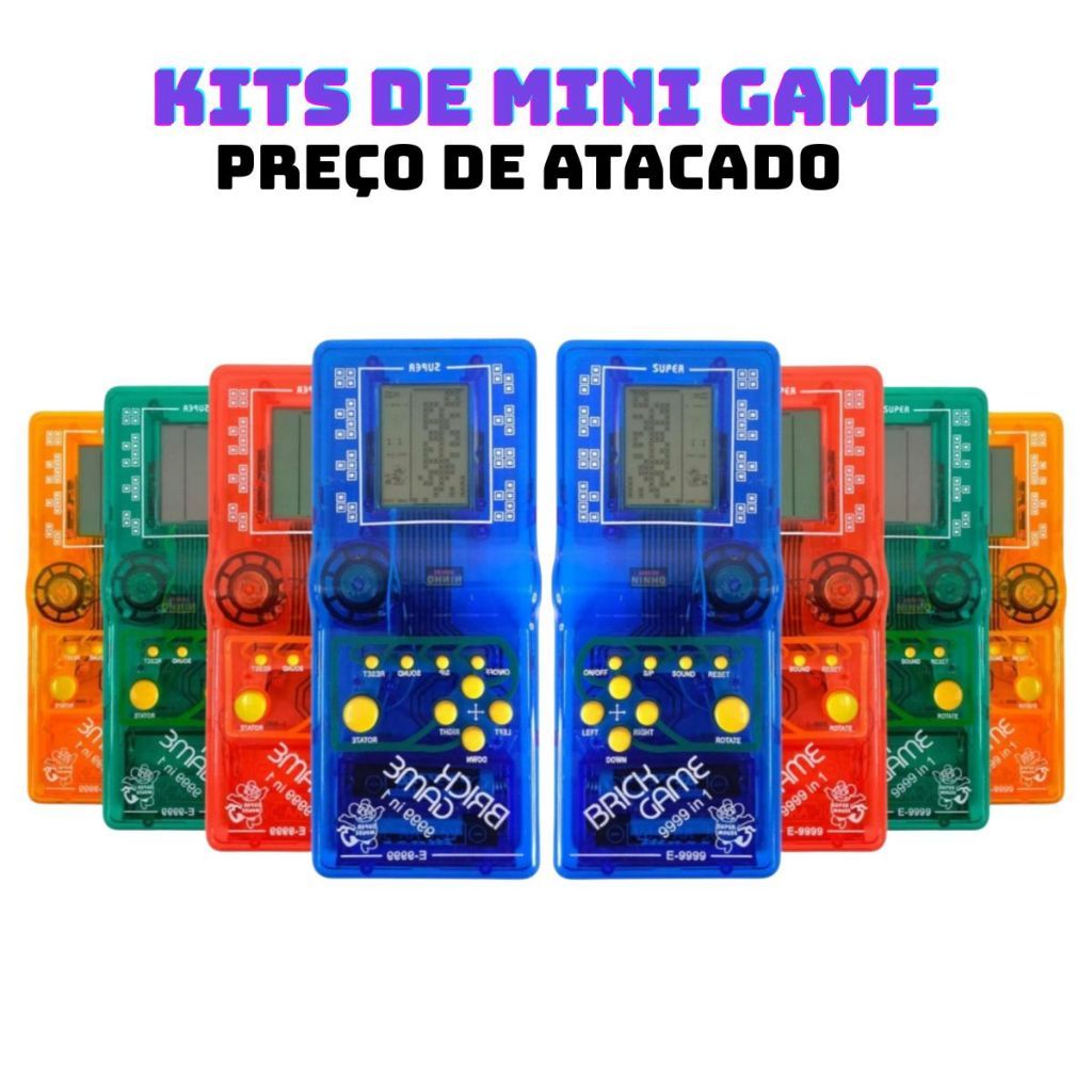 Kit até 24 Mini Game Portátil Retro Brinck Game 9999 Jogos Envio Rápido em Oferta na Shopee